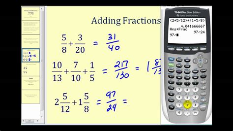 adding subtracting mixed numbers calculator|calculator with fraction button.